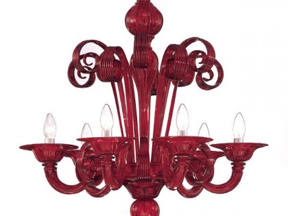 Ruby Red Murano Chandelier S1199L6