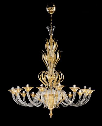 Gold Modern Murano chandelier L1431K16