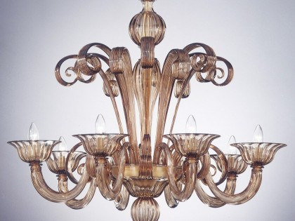 Amber Modern Murano Chandelier S1199L8