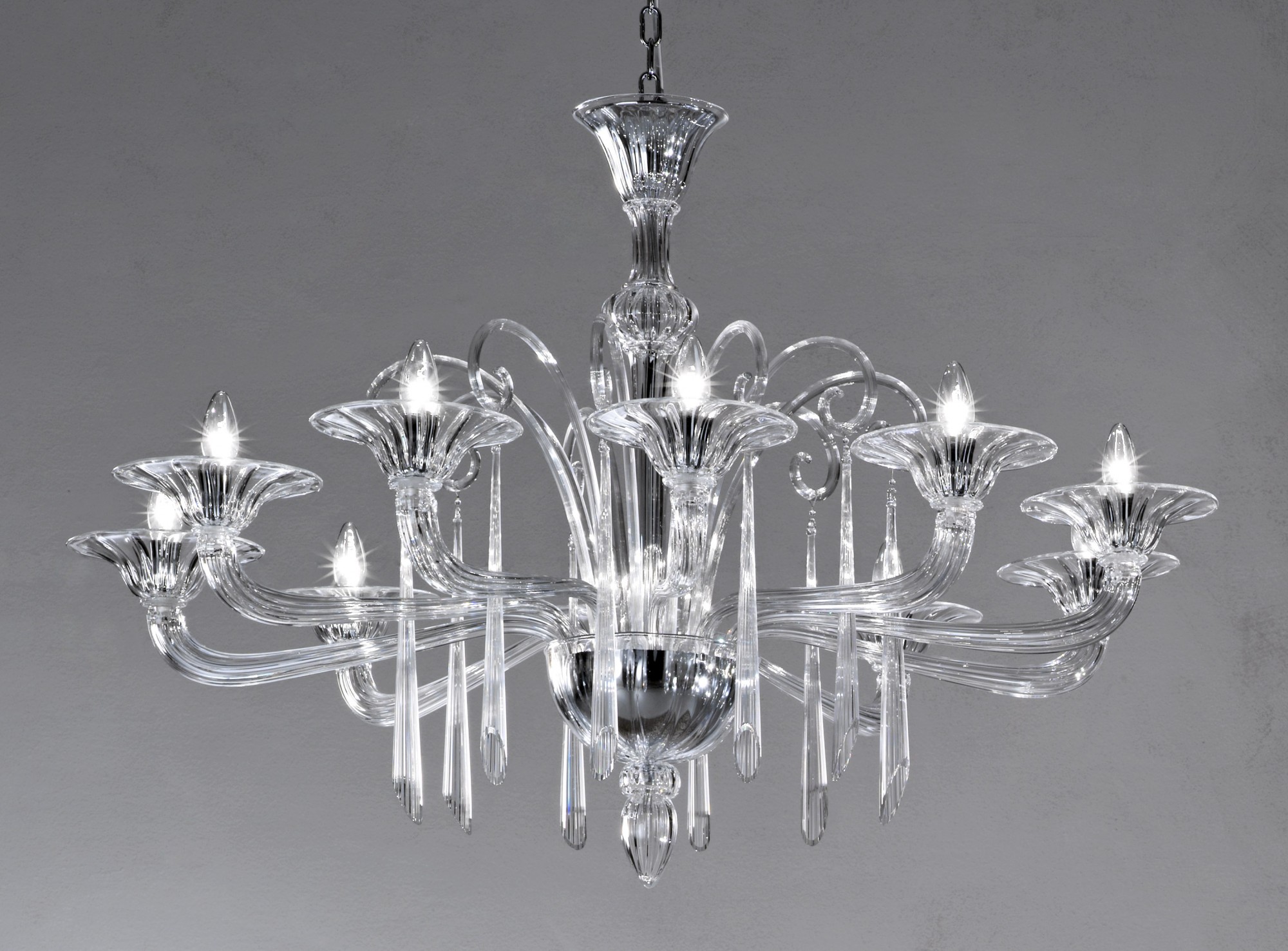 Crystal clear Modern Murano chandelier DML6012K10