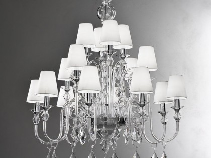 Modern Murano chandelier L16K clear glass