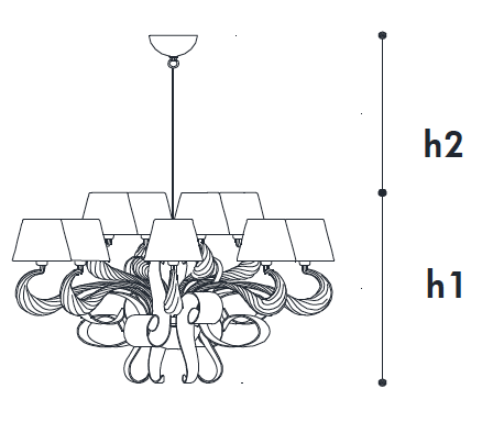 Clear modern pendant lighting IL437K12 tech Info