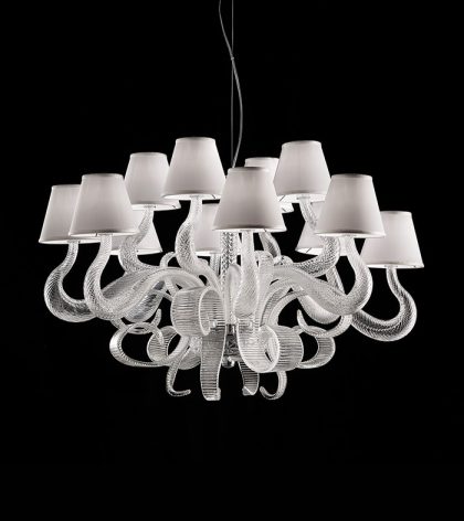 Clear Modern Suspension Chandelier IL437K12