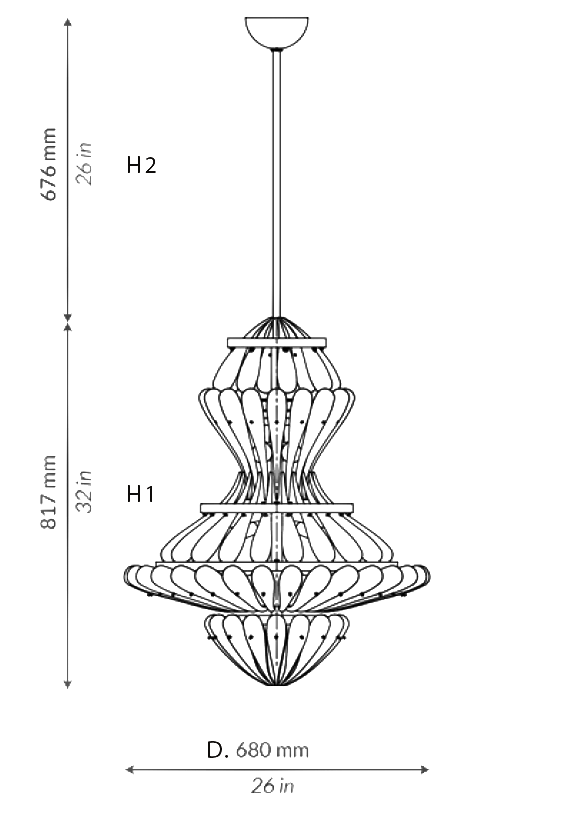 Contemporary Murano Chandelier AZTF3004CHMIR 2