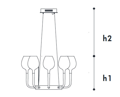 Contemporary pendant lighting IL3050-8R tech info