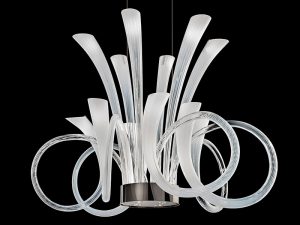 Contemporary Pendant Lighting White Glass IL439K12