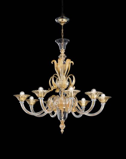 Gold Modern Murano Chandelier SYL1425K8