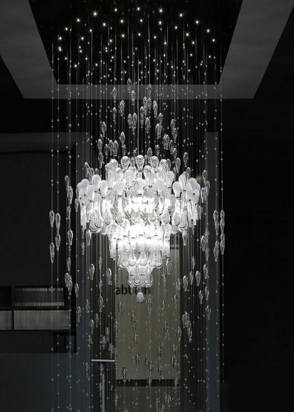 Large Modern Foyer Chandelier ILA575K130C – Make a Bold Statement