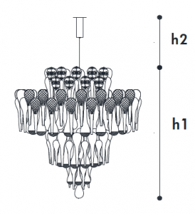 Large Modern Crystal Chandelier IL575K130 tech info