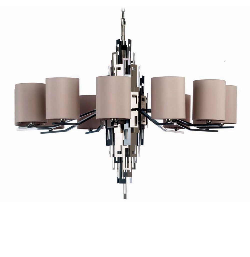Modern Chandelier OL711NN32 polished nickel MURANO IMPORTS™