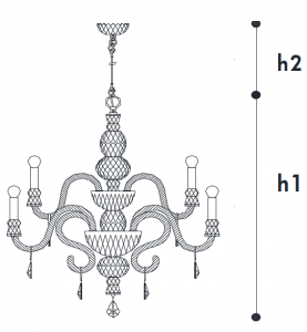 Modern crystal chandelier IL286K12 tech info