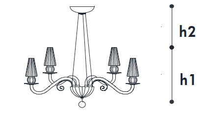 Modern crystal chandelier IL344K9 tech info