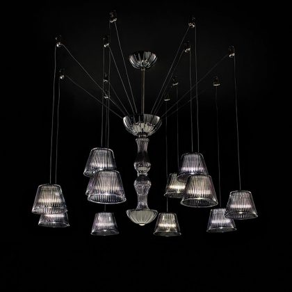 Contemporary Crystal Chandelier IL727K84AMB