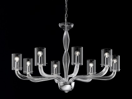 Clear Glass Modern Contemporary Murano Chandelier DM0GLAC0K08